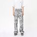 Men's Clothing Men's Camouflage Jeans High Street Style Loose Straight Leg Casual Wide Leg Long Pants Versatile Trendy_mkmklike.com