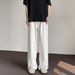 Men's High Street White Jeans - Loose Fit Straight Leg Wide Trousers For Summer, Casual & Stylish_mkmklike.com
