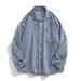 Hanlu Washed Denim Men's Spring New Product Long Sleeved Loose And Versatile Shirt Jacket_mkmklike.com
