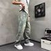 Men's Retro Wide Leg Jeans Washed Distressed Loose Straight Fit Curved Style For Spring And Autumn_mkmklike.com
