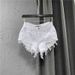 White Denim Sexy Low Waisted Ripped Hot Pants European Style Frayed Hem A Line Shorts Summer 2026 New Women's Clothing_mkmklike.com