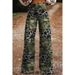 2025 Digital Print Five-Point Star Denim Women's Wide-Leg Long Trousers, Slightly Flared Pants, Best-Selling_mkmklike.com