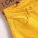 Men's Distressed Denim Shorts Yellow Stretch Mid-Length Straight Leg Casual Pants Stylish Design_mkmklike.com