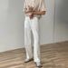 Nordmann White Jeans Men Spring Autumn Korean Chic Retro Versatile Casual Pants Straight Loose Solid Color Wide Leg Trousers_mkmklike.com