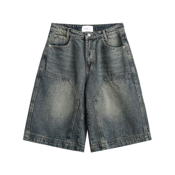 Men's Clothing Summer New Washed Denim Shorts Loose Casual Versatile Shorts Trendy High Street Straight Shorts_mkmklike.com