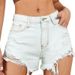 Women’s Clothing Denim Shorts Women's Sexy Ripped Raw Edge Shorts Hot Pants_mkmklike.com