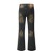 Vibe Trendy Brand Flared Pants For Men Unique Design, Loose Wide-Leg Trousers With Split And Spliced Details_mkmklike.com