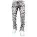 Spring 2025 European-Amecian Fashion Vintage Jeans Men's Cotton Mid Waist Elastic Patch Brushed Denim Straight Leg Pants_mkmklike.com