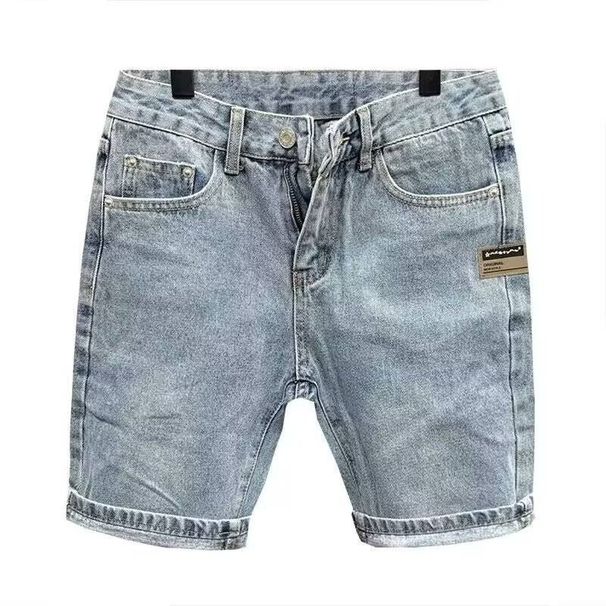 Man Denim Shorts Graphic Straight Short Jeans Pants For Men Luxury Novelty In Y2k Fashion Buttons Summer Xl Sale Original New_mkmklike.com