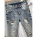 Men's Distressed Ripped Skinny Jeans - Trendy Slim Fit Casual Denim Pants For Summer_mkmklike.com