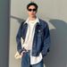 China-Chic Hip Hop Pleated Fashion Irregular Denim Men's High Street Versatile Casual Loose Couple Jacket_mkmklike.com