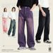 Korean Style Washed Wide Leg Jeans – Retro Colorful Loose Fit Pants (Pinky, Violet, Old Green, Black Gray, Light Blue, XS-XL)_mkmklike.com