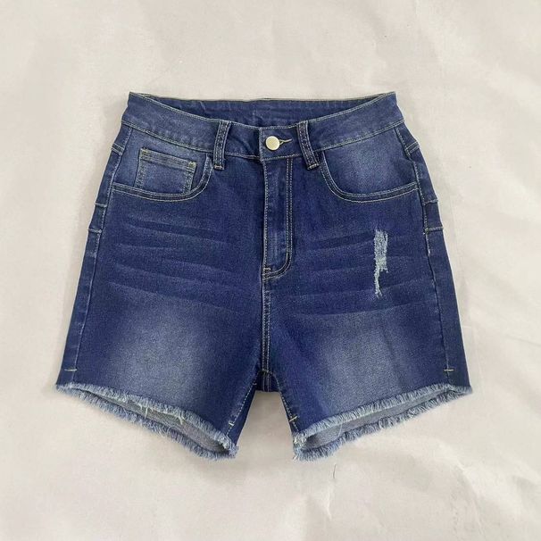 Women's Clothing New Washed Denim Casual Shorts Women's Trendy Leg Lengthening_mkmklike.com