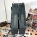 Men's American Retro Deconstructed Jeans Loose Casual Distressed Straight Leg Pants mid Waist Spring Autumn Trendy Cool_mkmklike.com