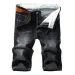 2025 2025 Men's Denim Shorts Summer New Style Thin Section Elastic Strength Slim Fit Short Jeans Male Brand Clothing Black Blue_mkmklike.com