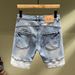 Men's Distressed Denim Shorts Vintage Streetwear Ripped Cargo 5 Inch Summer Sizes 28 X 36_mkmklike.com