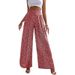 Women's new floral casual pants trousers loose printed waist pants_mkmklike.com