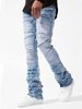 The New Men's Denim Street Fashion Hit Stretch Patch Denim Straight-leg Pants_mkmklike.com
