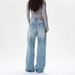 Unisex Vintage Washed Wide-Leg Jeans – 90s Retro Straight Denim Pants With Distressed Details_mkmklike.com