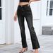 New European And American Cross-border Foreign Trade Wish Low-waist Washed Casual Micro-flare High-elastic_mkmklike.com
