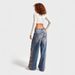 Trendy High Waist Loose Fit Embroidered Jeans For Women – Vintage Washed Denim Pants, Comfortable & Stylish (S-XL)_mkmklike.com