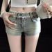 Lace Low-waist Denim Shorts For Petite Women, Slimming, American Style, New Design, Sexy Tight-fitting Hot Pants_mkmklike.com