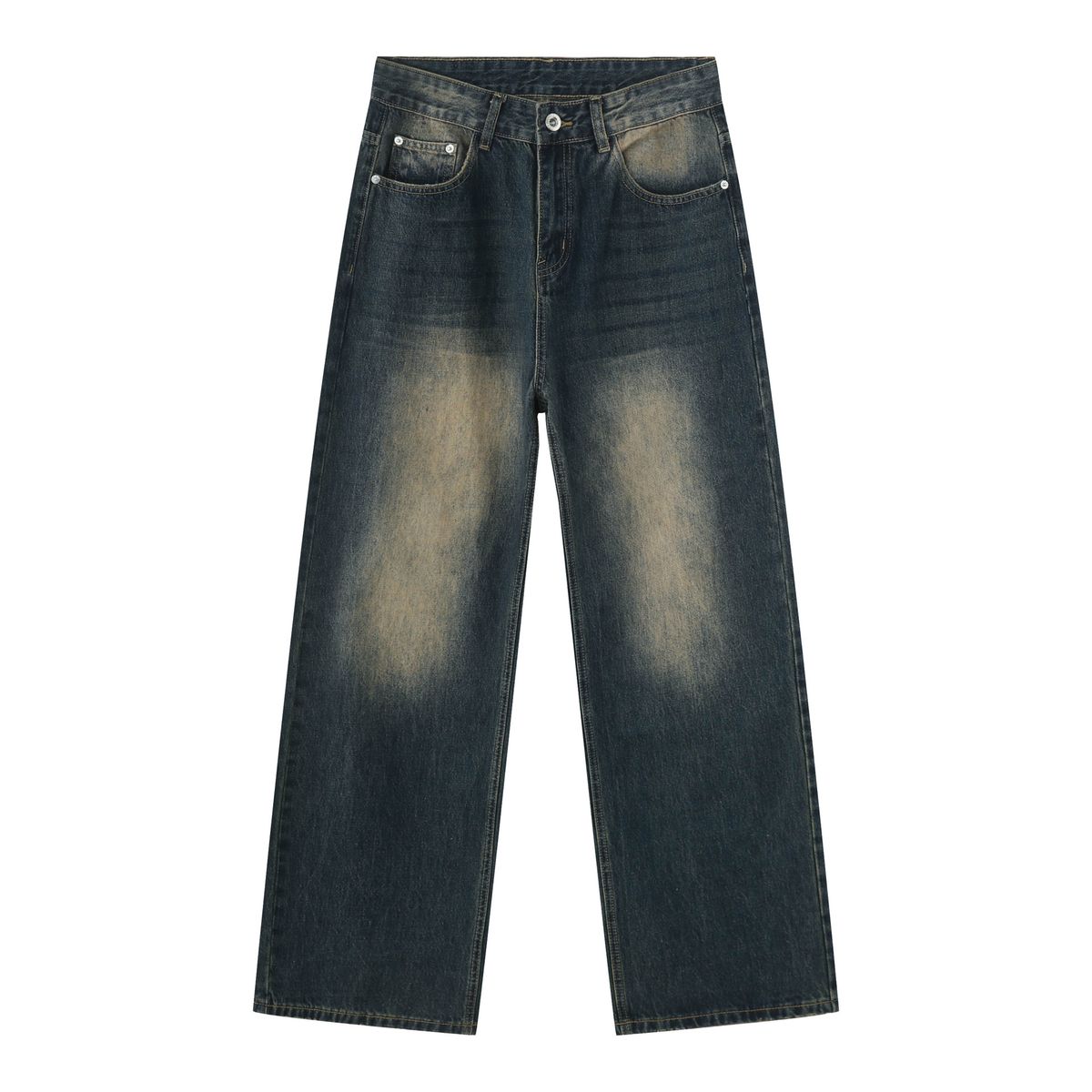 EF JEANS | 2023 Retro Washed Jeans Trendy Brand Versatile Loose And Thin Straight Casual Wide-leg Trousers_mkmklike.com