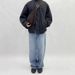 Men's Clothing Steve Washed Blue Jeans Casual Loose Versatile Straight Trousers_mkmklike.com
