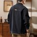 Pure Cotton Denim Jacket Men's Trendy Brand Fattened Plus Size Tooling Denim Jacket Jacket Men's Solid Color Versatile Top_mkmklike.com