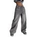 Retro High Waist Wide Leg Jeans For Women Loose Fit Drape Straight Casual Long Pants Spring Autumn Trend 2026_mkmklike.com