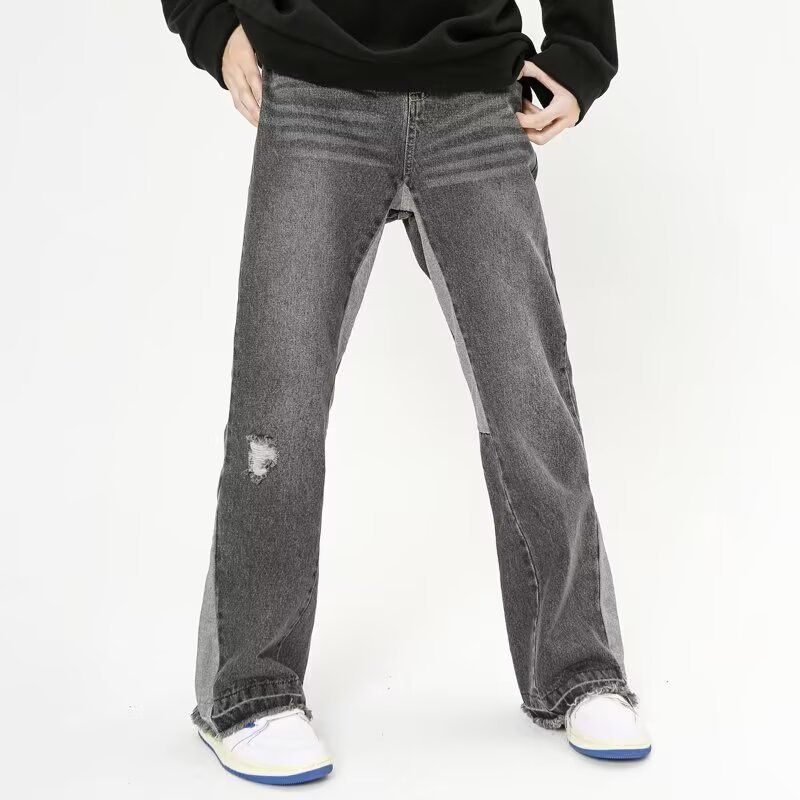 Smoky Gray Flared Jeans High Waisted Slimming Ankle Pants For Petite Men And Women Autumn/Winter 2026 Style_mkmklike.com