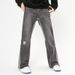 Smoky Gray Flared Jeans High Waisted Slimming Ankle Pants For Petite Men And Women Autumn/Winter 2026 Style_mkmklike.com