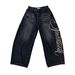 Men's Clothing Men's Straight Leg Loose Wide Leg Jeans Letter Print High Street Fashion Spring Autumn Trendy Versatile Cool Stylish Long Pants_mkmklike.com
