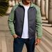 Men's Casual Jacket For Foreign Trade, New Autumn Trendy Brand, Stand-up Collar, Color-blocking, Versatile Jacket, Men's_mkmklike.com