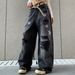 Unisex Straight-Leg Distressed Jeans – Vintage-Inspired Star Patched Denim With Relaxed Fit & Raw Hem_mkmklike.com