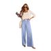 High-Waisted Wide-Leg Jeans – Adjustable Drawstring Waist & Relaxed Fit (S-XXL, Classic Blue Denim)_mkmklike.com