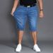 One Piece Of Cross-border Jeans Is Sent On Behalf Of Others. Summer Thin Elastic Five-point Jeans Are 5-point Fattened Plus-size Jeans._mkmklike.com