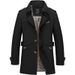 Pulse Pulse 2025 New Foreign Trade European And American Style Cotton Large Size Mid-Length Jacket Men's Casual Solid Color Coat_mkmklike.com