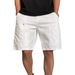 Men's Casual White Cargo Shorts - Loose Fit Streetwear Mid-Length Shorts For Summer, High-Street Fashion, Versatile Styling_mkmklike.com