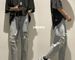 Vintage Straight Leg Distressed Denim Jeans For Men, High Street Fashion Ripped Nine-Part Pants, Trendy Streetwear_mkmklike.com