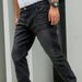 Men's Straight Leg Jeans Classic Black Denim Pants For Casual & Streetwear Vintage Washed Finish Classic Straight Fit_mkmklike.com