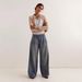 Vintage Wash High Waist Wide Leg Jeans For Women - Distressed Denim Pants With Medium Stretch, Comfortable Cotton Blend, Streetwear Fashion_mkmklike.com