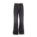 Men's Clothing Retro Cleanfit High Waisted Straight Leg Jeans Heavyweight Washed Black Distressed Trendy Floor Length For Men And Women_mkmklike.com