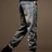 American Old Ripped Jeans Men's Winter Loose Straight Large Size Heavy Retro Patch Trend Long Pants Men_mkmklike.com