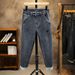 Spring And Autumn Harlan Casual Small Straight-footed Jeans Men's Trendy Brand Loose Elastic Fattened Plus Size Denim Trousers Men_mkmklike.com