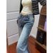 Women's High-Waisted Wide-Leg Jeans Unique Design Loose Fashionable Floor Length Spring Autumn Style_mkmklike.com
