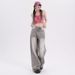 Early Autumn New Arrival: Gray Loose-fitting Versatile Trendy American-style Straight Wide-leg Denim Pants For Women_mkmklike.com