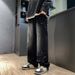 Hip Hop Star High Street Trendy Brand European And American Vibes Style Jeans Men's Loose Straight Wide Leg Pants_mkmklike.com