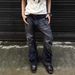 Men's Retro Button Down Jeans Color Block Whiskered Straight Leg Slim Fit Casual Long Pants_mkmklike.com