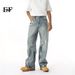EF JEANS | 2025 Spring New American Heavy Industry Hand-painted Graffiti Mopping Loose Straight Jeans Tide_mkmklike.com